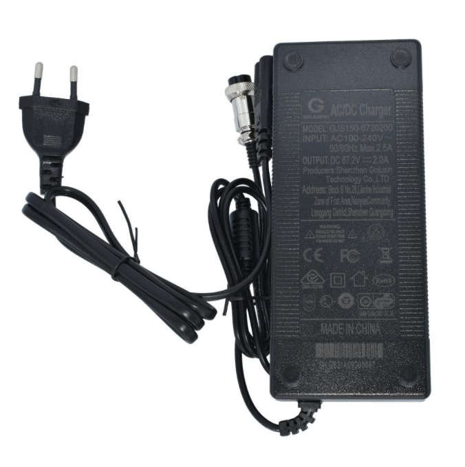 Chargeur 67.2 2A 3 Pin GX16 - TrottiShop.fr 