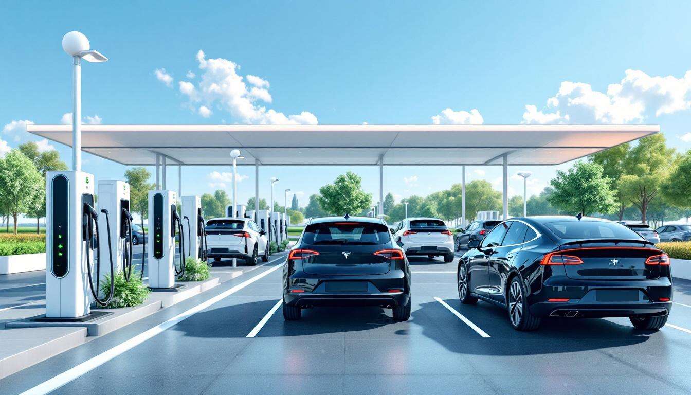 Une station de recharge très haute puissance pour véhicules électriques